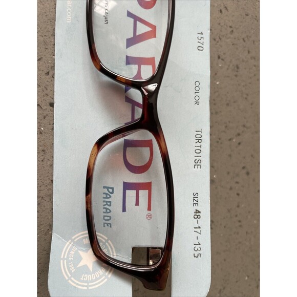 Parade Eyewear 1570 TORTOISE 48-17-135 Plastic Full Rim Eyeglasses Frame J360 - Picture 3 of 4